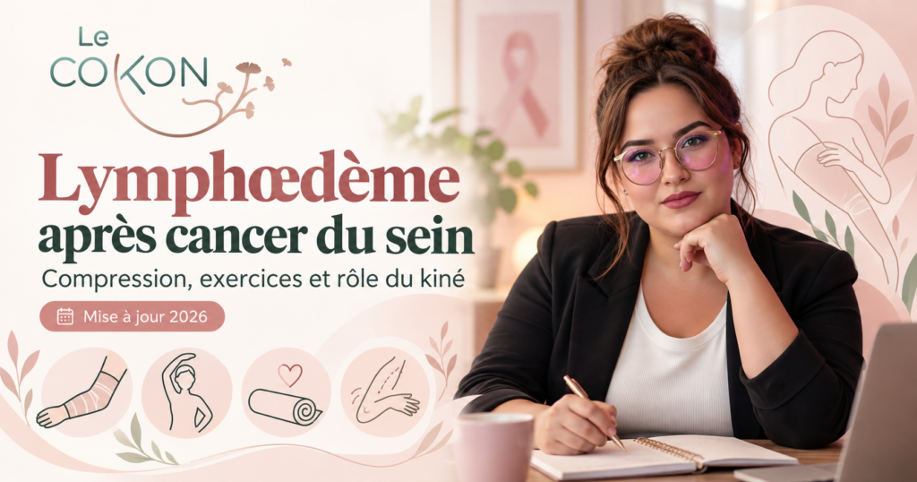 Lire la suite à propos de l’article Lymphœdème après cancer du sein : compression, exercices et rôle du kiné en 2026