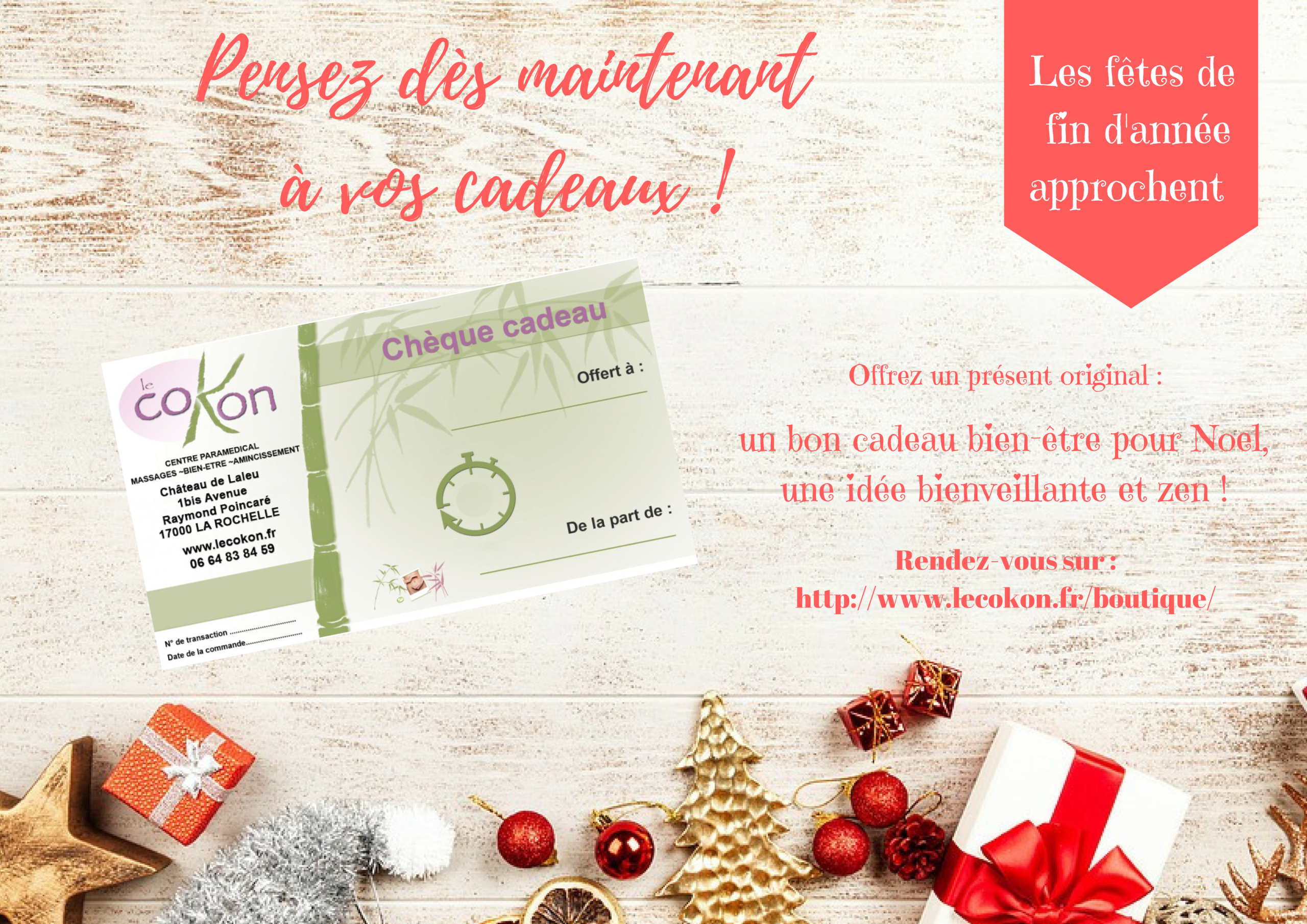 Un cadeau original pour Noël ! – Le coKon – Centre de soins visage et corps